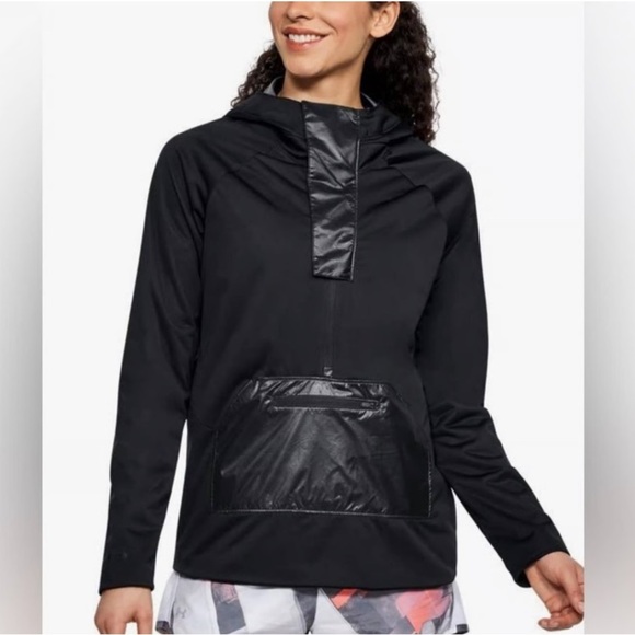 Under Armour UA Fitted Run Storm Anorak Jacket Black - Picture 1 of 7